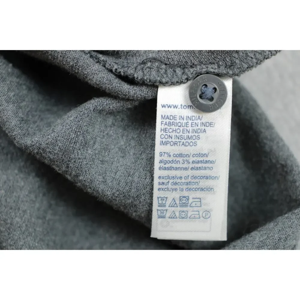 Tommy‎ Hilfiger Polo Mens XL Gray Regular Fit Stretch Cotton Blend
